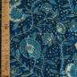 Preview: Viskose Druck Blüten blau